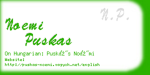 noemi puskas business card